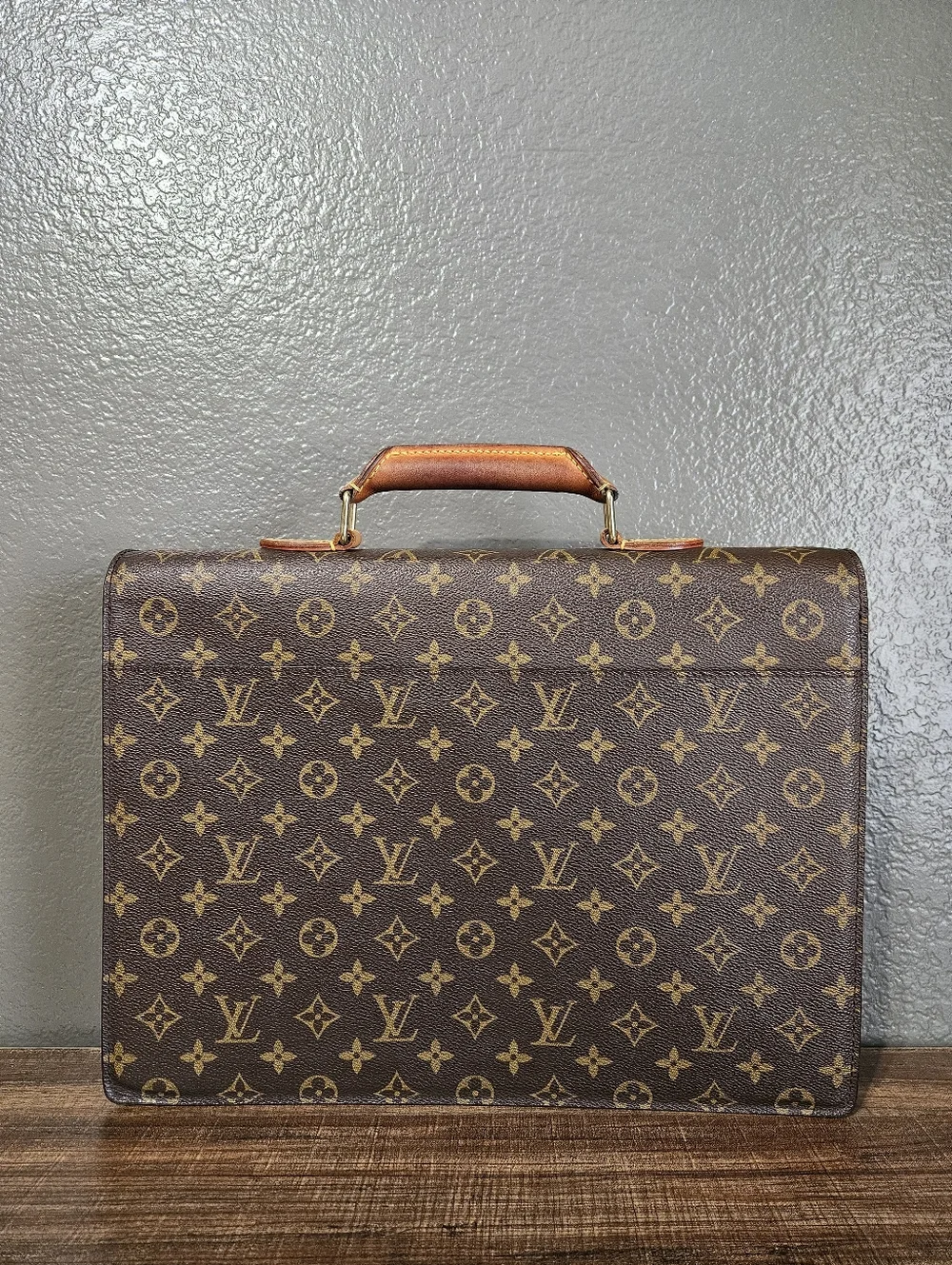 Authentic Louis Vuitton Vintage Porte Document Bag Monogram Canvas